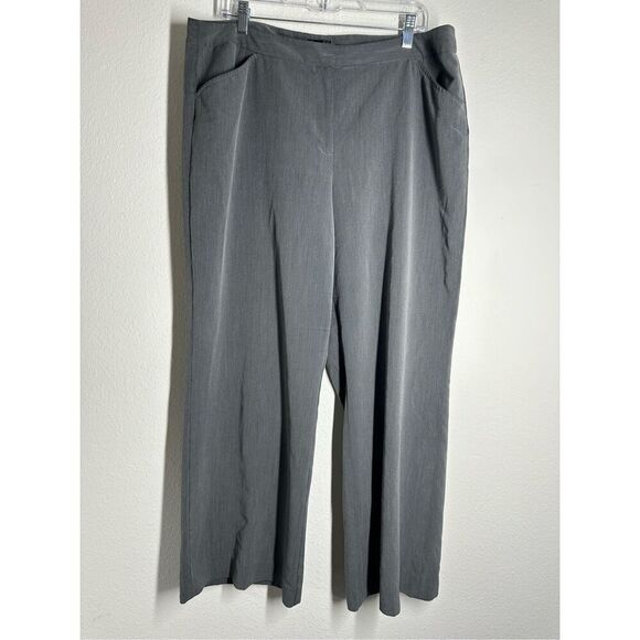 Nicole Miller Women’s Straight Leg Dress Pants Gray Size 18 - Picture 1 of 15